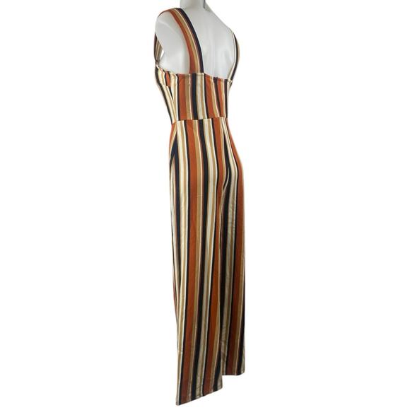 Urban Outfitters Multicolor Striped Sleeveless Wide Leg Romper Jumpsuit Size M - Picture 3 of 6